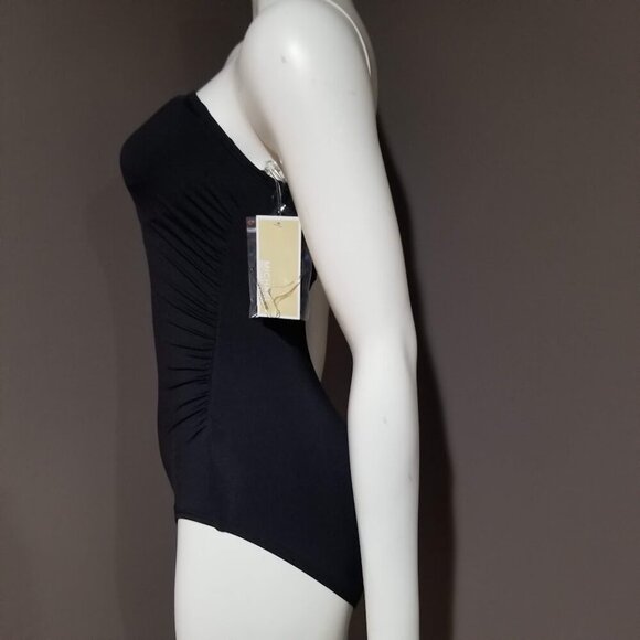 Michael Kors Embellished One-Shoulder Underwire One-Piece Swimsuit - Picture 4 of 11